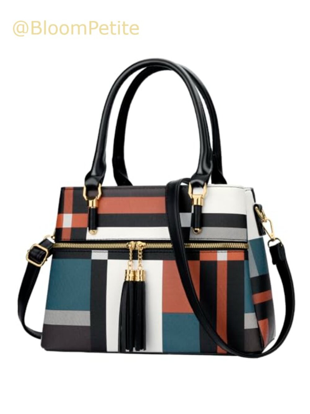 Women's PU Leather Top Handle Satchel Handbag Medium Purse